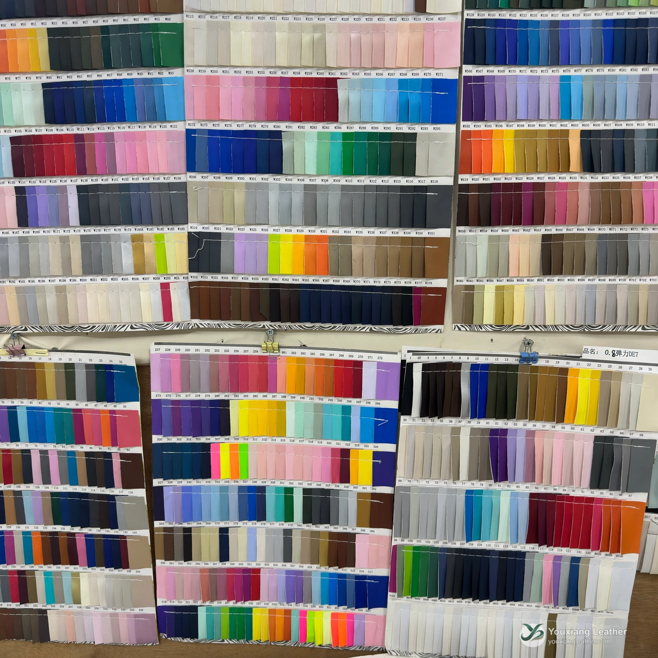 Physical color swatches for material selection