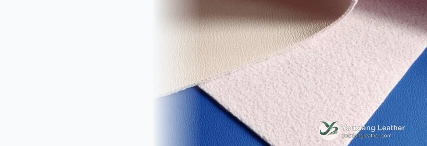 Surface and backing of an imitation microfiber-backed PU sample